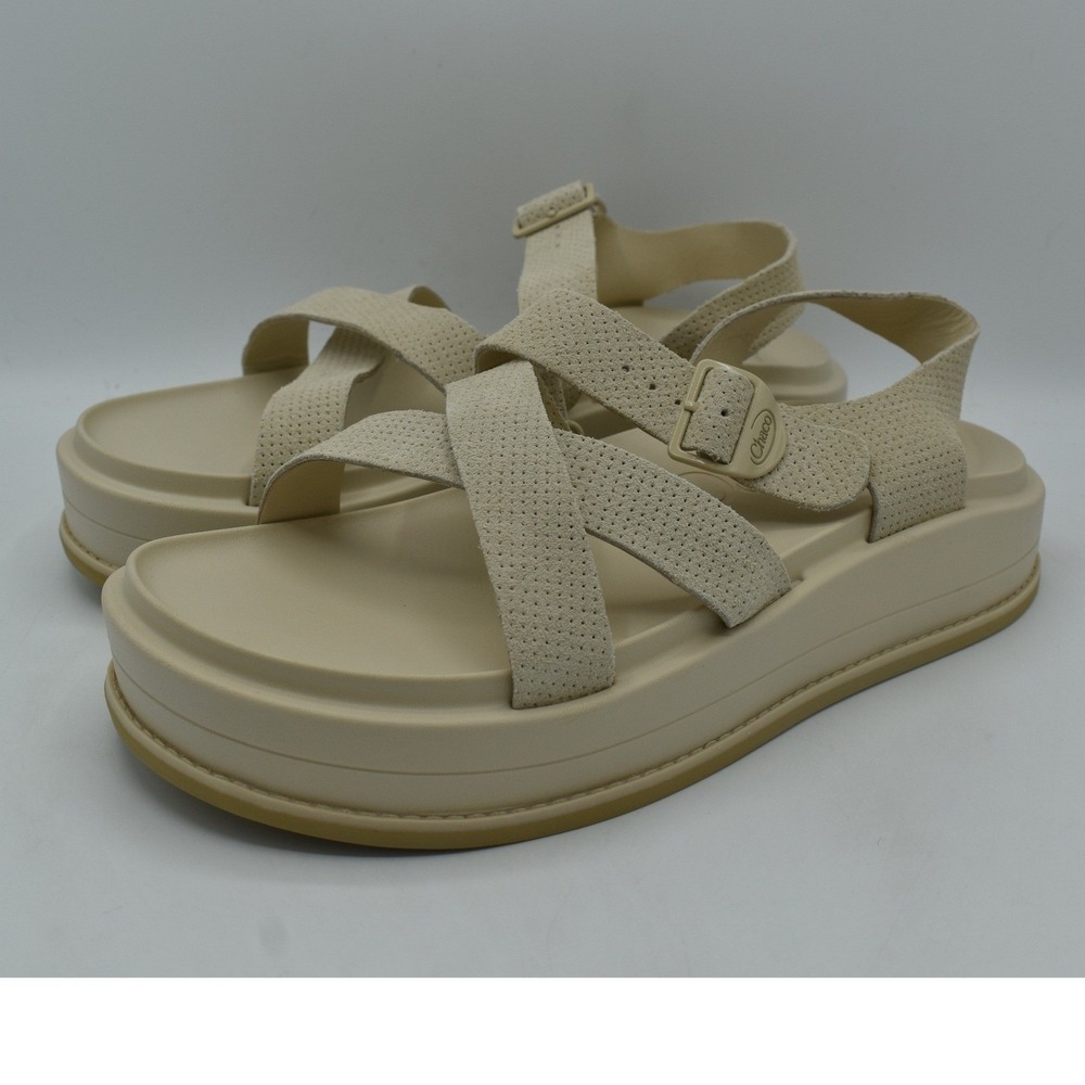 Chaco Townes Midform Suede Sandal Womens 11 Khaki New Platform Shoes - Picture 2 of 12
